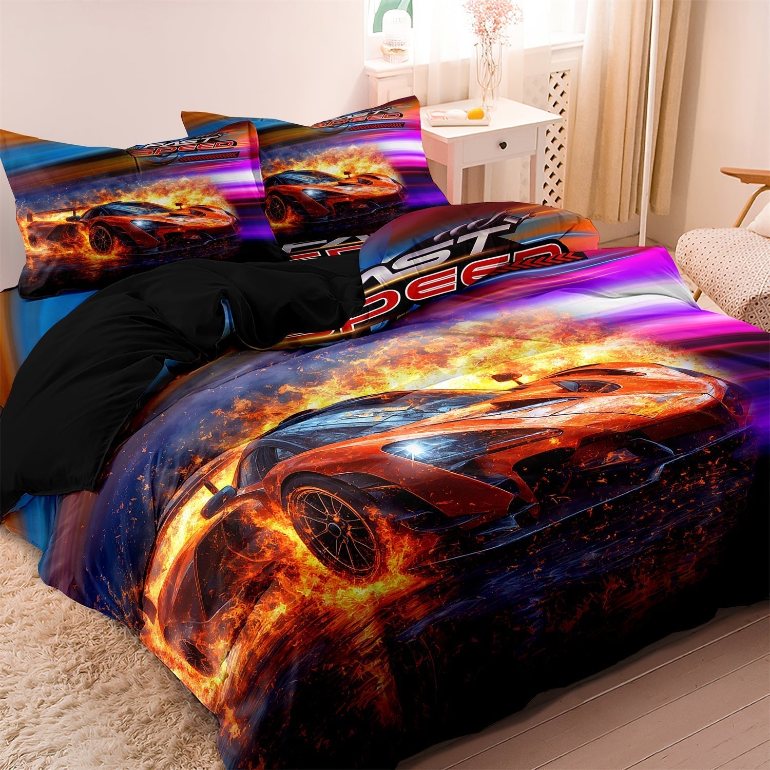 SpeedGlow - Duvet Cover Supercar Race Car