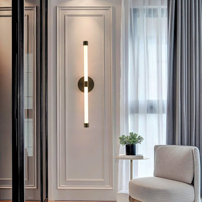 Lumiglo - Modern minimalist tubular LED wall lamp made of acrylic