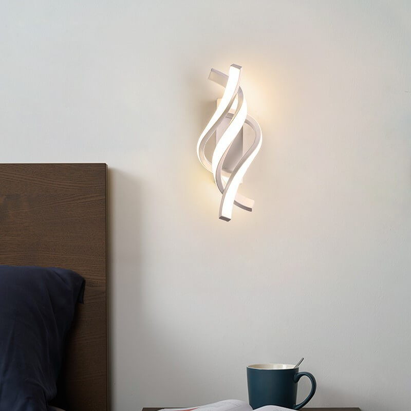 LumiVibe - Contemporary Spiral LED Wall Light with 1 Light