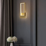 LumiDazzle - Luxe gold LED wall lamp with minimalist design