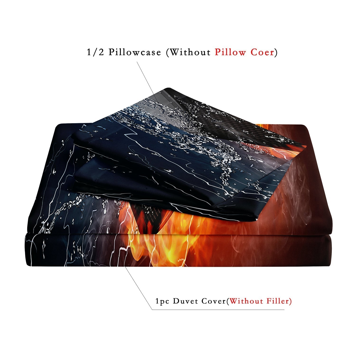 IceHockeyDreams - Duvet Cover Set with Ice Hockey Theme for Children and Teenagers