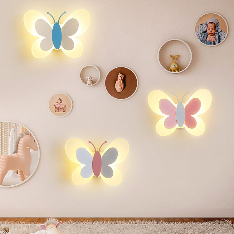 LuminoArt - Creative Butterfly LED Wall Lamp with 1 Light in Acrylic