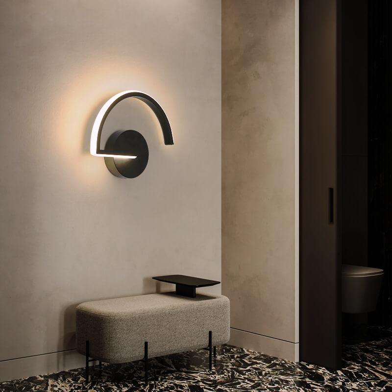 LumiLine - Modern Aluminium LED Wall Lamp with Minimalist Curves