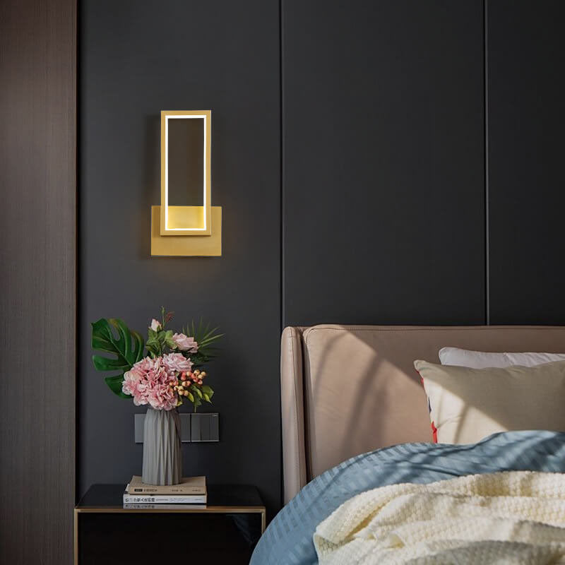 LumiDazzle - Luxe gold LED wall lamp with minimalist design