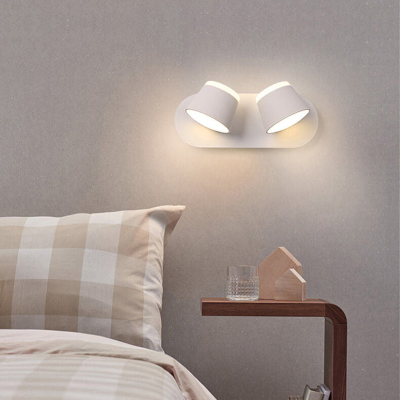 Nordic Rotatable Cylinder Shade LED Wall Lamp 1/2/3 Flames