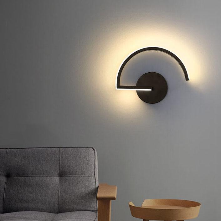LumiLine - Modern Aluminium LED Wall Lamp with Minimalist Curves