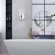 LumiSphere - Stylish Round LED Wall Lamp Made of Resin and Marble