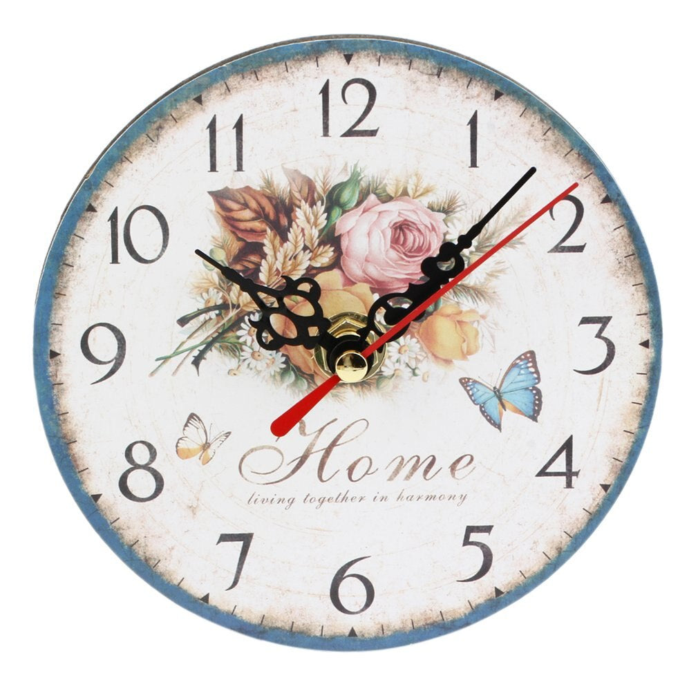 FloraButterfly - Beautiful Flower and Butterfly Wall Clock