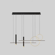 MadinaGlow - Elegant Black Metal LED Chandelier