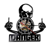 SkullGlow - Cool Skull Vinyl Wall Clock