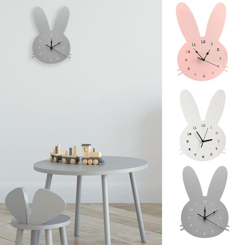 GlowBunny - Cute Norwegian Rabbit Wall Clock
