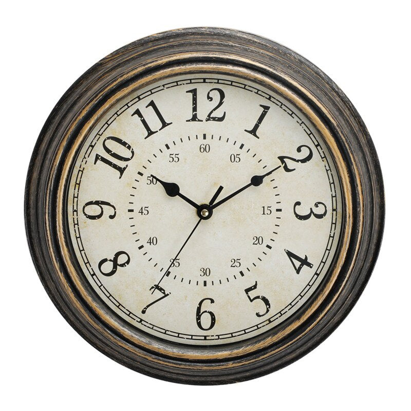 Vintage Wood-Look Wall Clock
