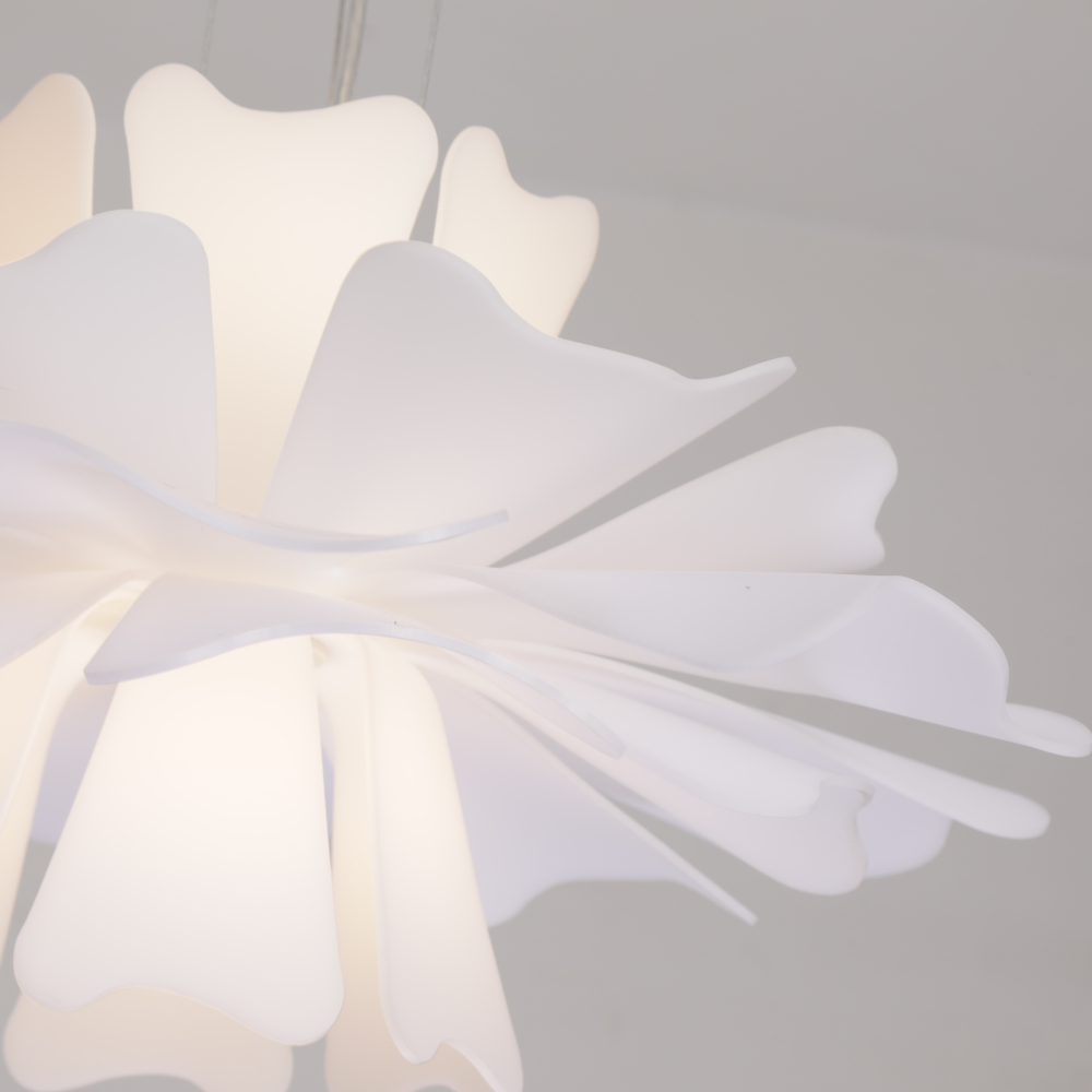 Petalia - Elegant White Pendant Light in Metal