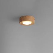 WoodAura - Walnut Wood Ceiling Light with LED Spotlight