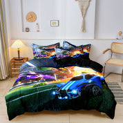 RaceTrek - Children's Duvet Cover Stunt Car Race for Boys' Room