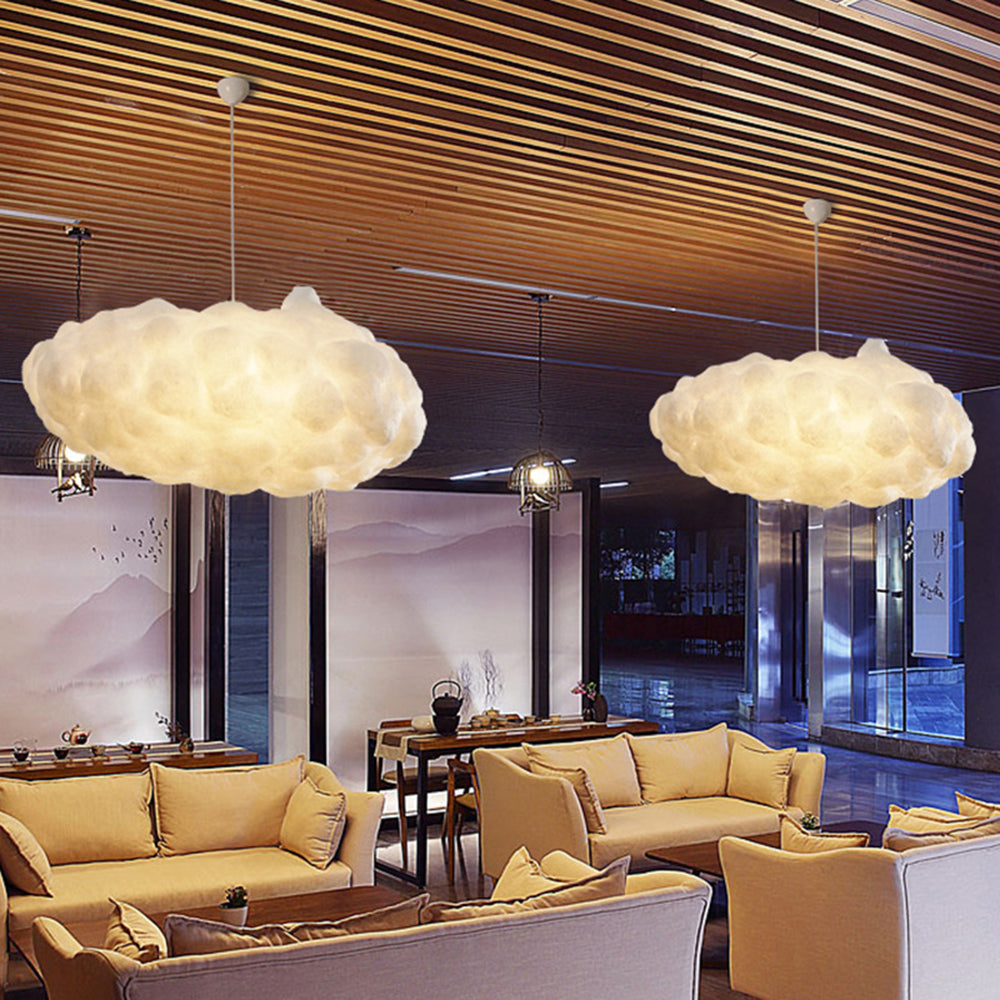 TranquilAura - LED Pendant Light in Cloud Shape for a Soothing Interior