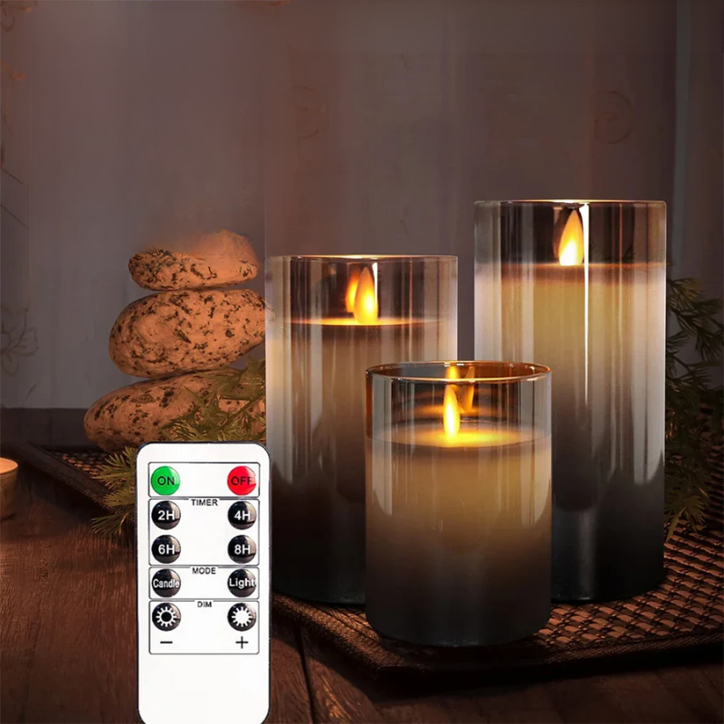 Candleset Lux - Set of Flickering LED Candles for Decoration