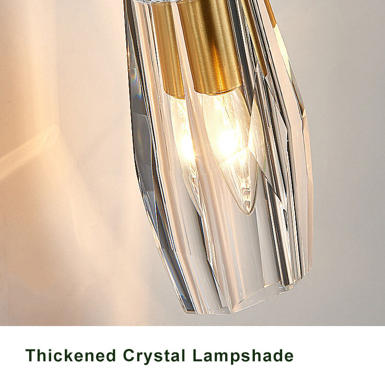 CrystalGlow - Modern geometric wall lamp made of crystal glass with 1 light