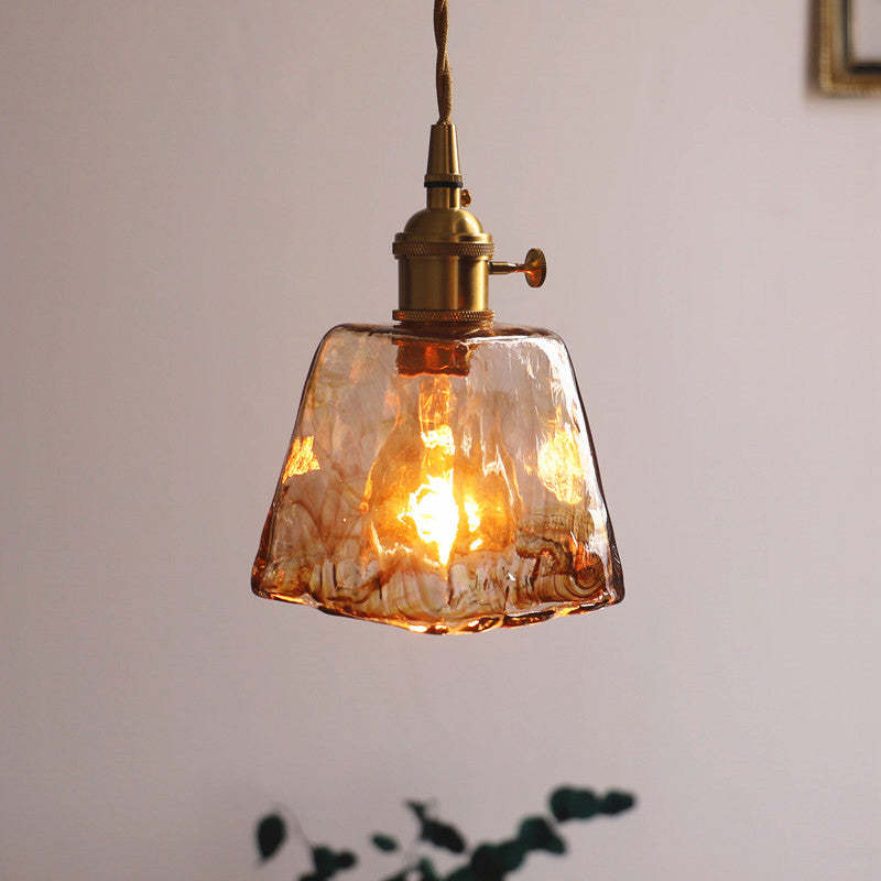 Levy Retro LED Pendant Lights Gold Metal Glass Bedroom Living Room Dining Room