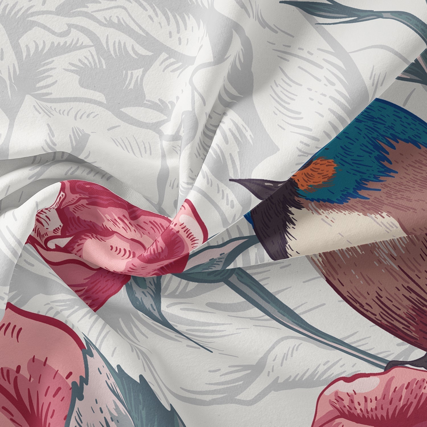 FloraDream - Flower Bird Soft Duvet Cover Bedding Set