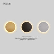 GlowAura - Modern Round Metal Wall Lamp for Bedside/Living Room