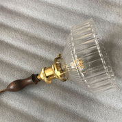 Loft Rustique - Pendant Light in Ribbed Transparent Glass
