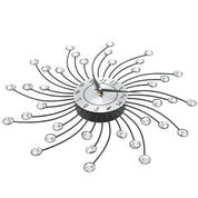 Radiant Wall Clock with Crystal Sunbeam