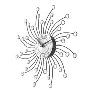 Radiant Wall Clock with Crystal Sunbeam