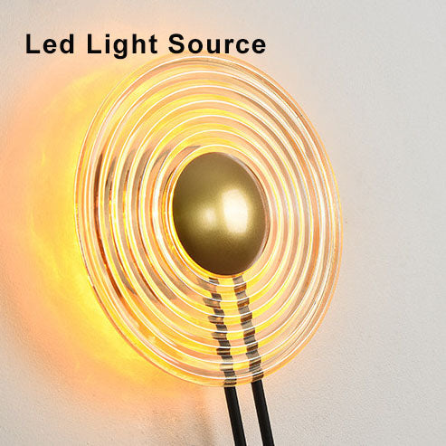 LuxLight - Modern 1-Light Circle LED Wall Lamp with Arm