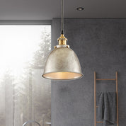 Atmospheric Dome - Iron Pendant Light with Black/Rust Cable