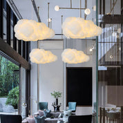 White Pendant Light with 2 Lampshades