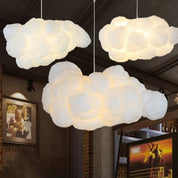 White Pendant Light with 2 Lampshades