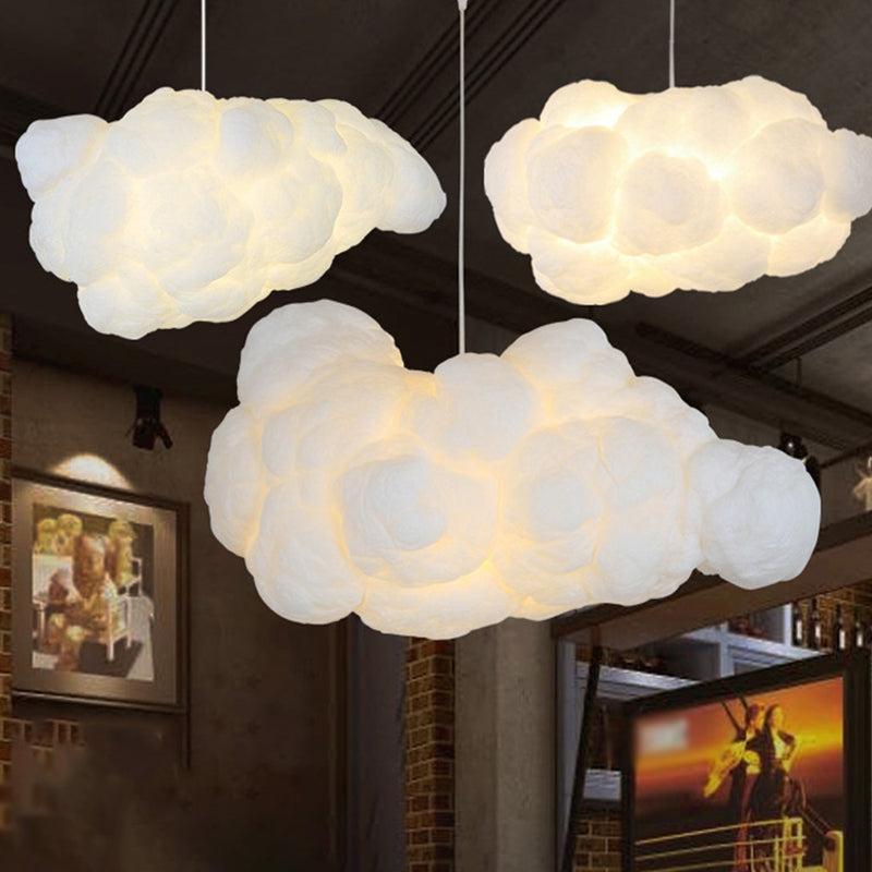 White Pendant Light with 2 Lampshades