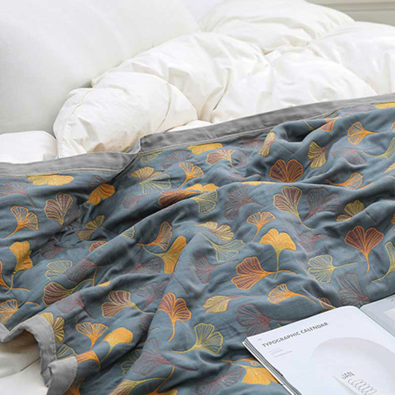 LeafLux - Reversible Cotton Duvet Cover with Leaf Pattern