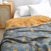 LeafLux - Reversible Cotton Duvet Cover with Leaf Pattern