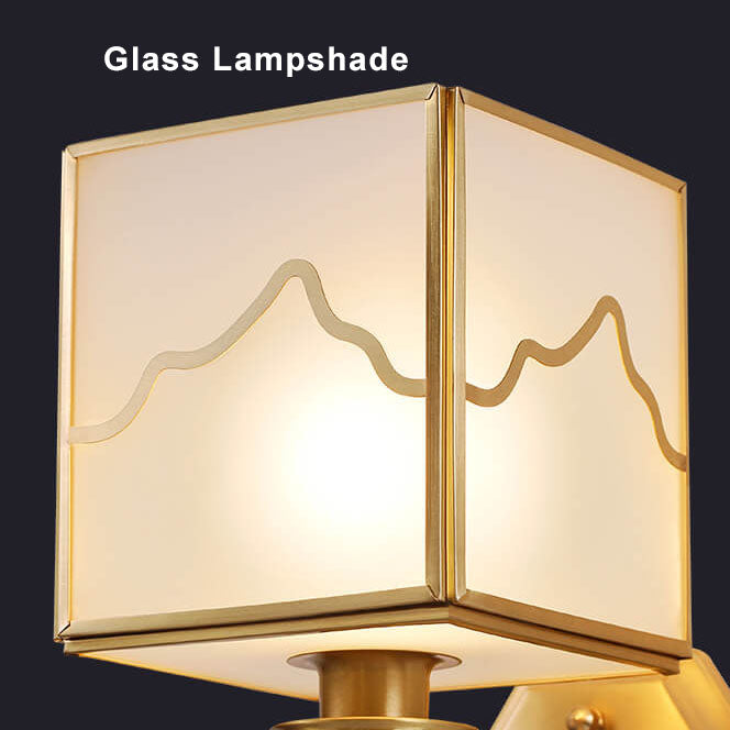 CubeLuxe - Modern cube-shaped 1-light wall lamp with Chinese elements and rugged design