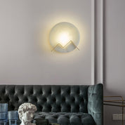 MarbleGlow - Circular Marble LED Wall Lamp with 1 Light