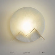 MarbleGlow - Circular Marble LED Wall Lamp with 1 Light