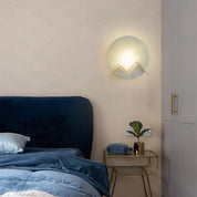 MarbleGlow - Circular Marble LED Wall Lamp with 1 Light