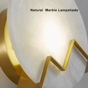 MarbleGlow - Circular Marble LED Wall Lamp with 1 Light