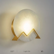 MarbleGlow - Circular Marble LED Wall Lamp with 1 Light