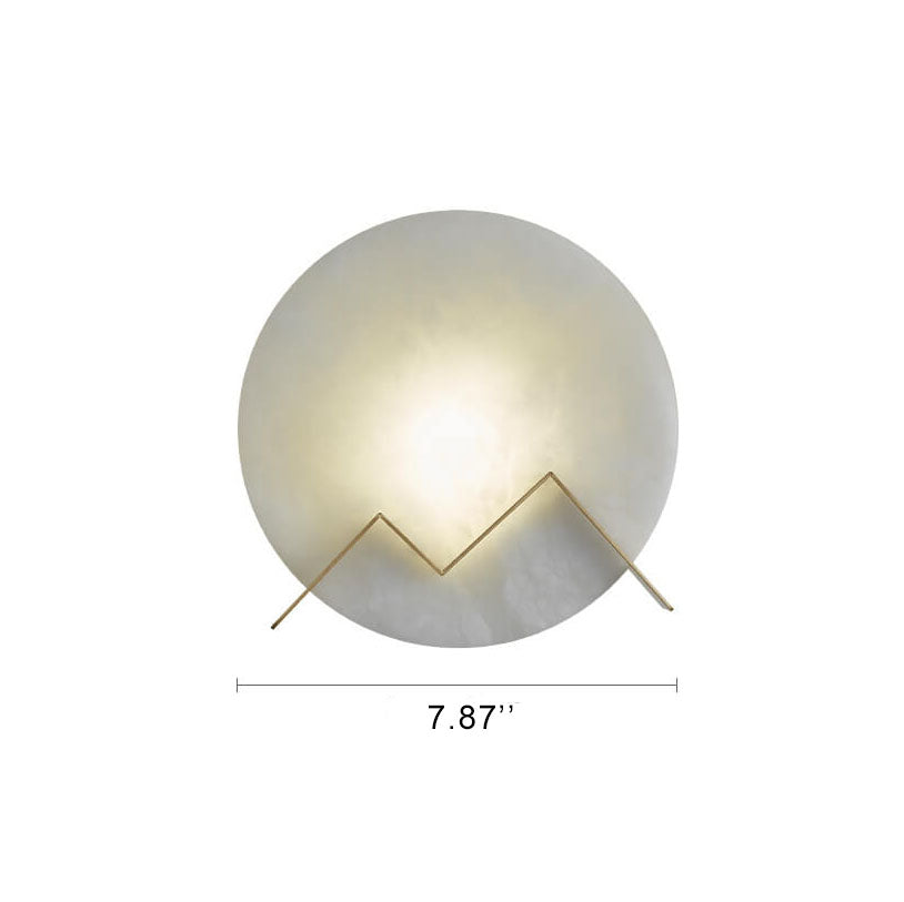 MarbleGlow - Circular Marble LED Wall Lamp with 1 Light