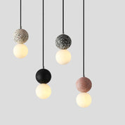 Aurora Pendant Lights LED - Black and White Glass