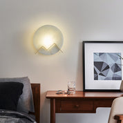 MarbleGlow - Circular Marble LED Wall Lamp with 1 Light