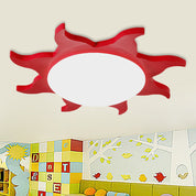 Ceiling Lamp in Sun Shape - Wooden and Acrylic Cartoon