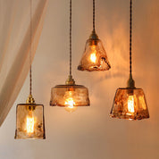 Oval Ceiling Lamp with Crystal Prisms