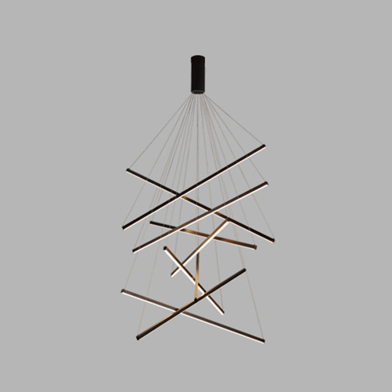 Black LED Pendant Light - Minimalist Style in Metal