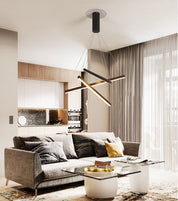 Black LED Pendant Light - Minimalist Style in Metal
