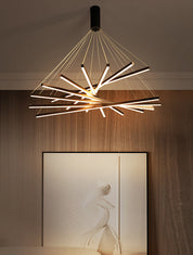 Black LED Pendant Light - Minimalist Style in Metal