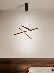 Black LED Pendant Light - Minimalist Style in Metal